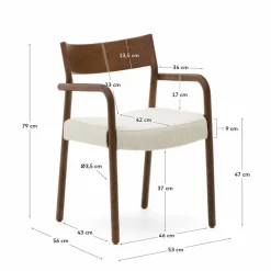 Clearance Kave Home Stuhl Falconera Nussbaum