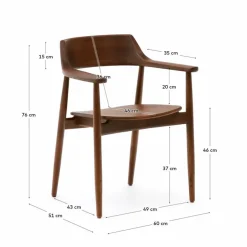 Online Kave Home Stuhl Fondes Nussbaum