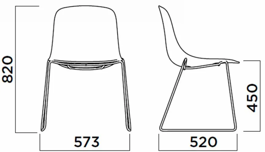 Sale Infiniti Stuhl Pure Loop Sled Schwarz