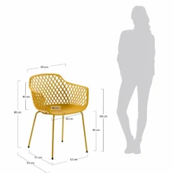 Outlet Kave Home Stuhl Quinn Gelb