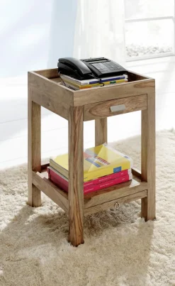 Outlet WOLFMÖBEL Telefontisch Yoga Sheesham