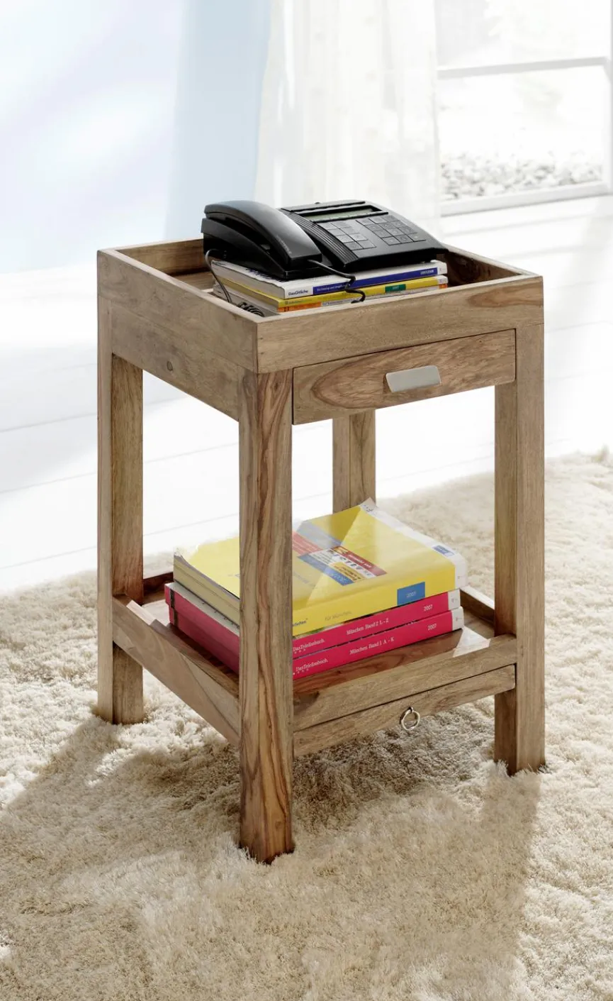 Outlet WOLFMÖBEL Telefontisch Yoga Sheesham