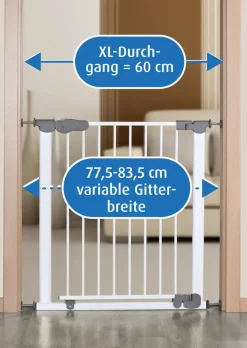 Outlet reer Tür- und Treppengitter I-Gate, Auto-Close Weiß