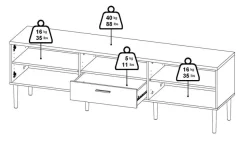 New Tvilum TV-Lowboard Media Schwarz