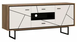 Online Wójcik TV-Lowboard Brolo Weiß / Eiche