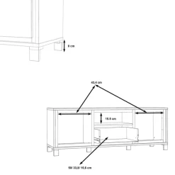 Hot FORTE TV-Lowboard Farida Eiche