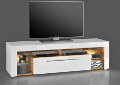 Discount Stolkom TV-Lowboard Goal Weiß