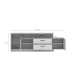 Clearance Wójcik TV-Lowboard Meolo Cashmere