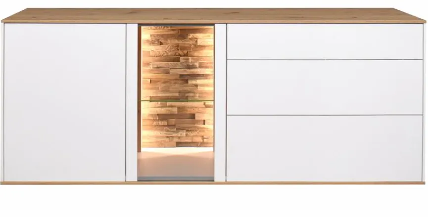 Outlet Mäusbacher TV-Lowboard Meran Weiß / Matt