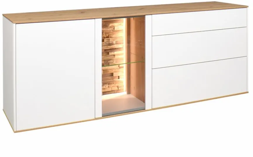 Outlet Mäusbacher TV-Lowboard Meran Weiß / Matt