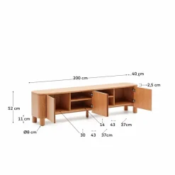 Discount Kave Home TV-Lowboard Salaya Eiche