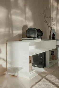 Best Metallbude TV-Lowboard Tavir Weiß