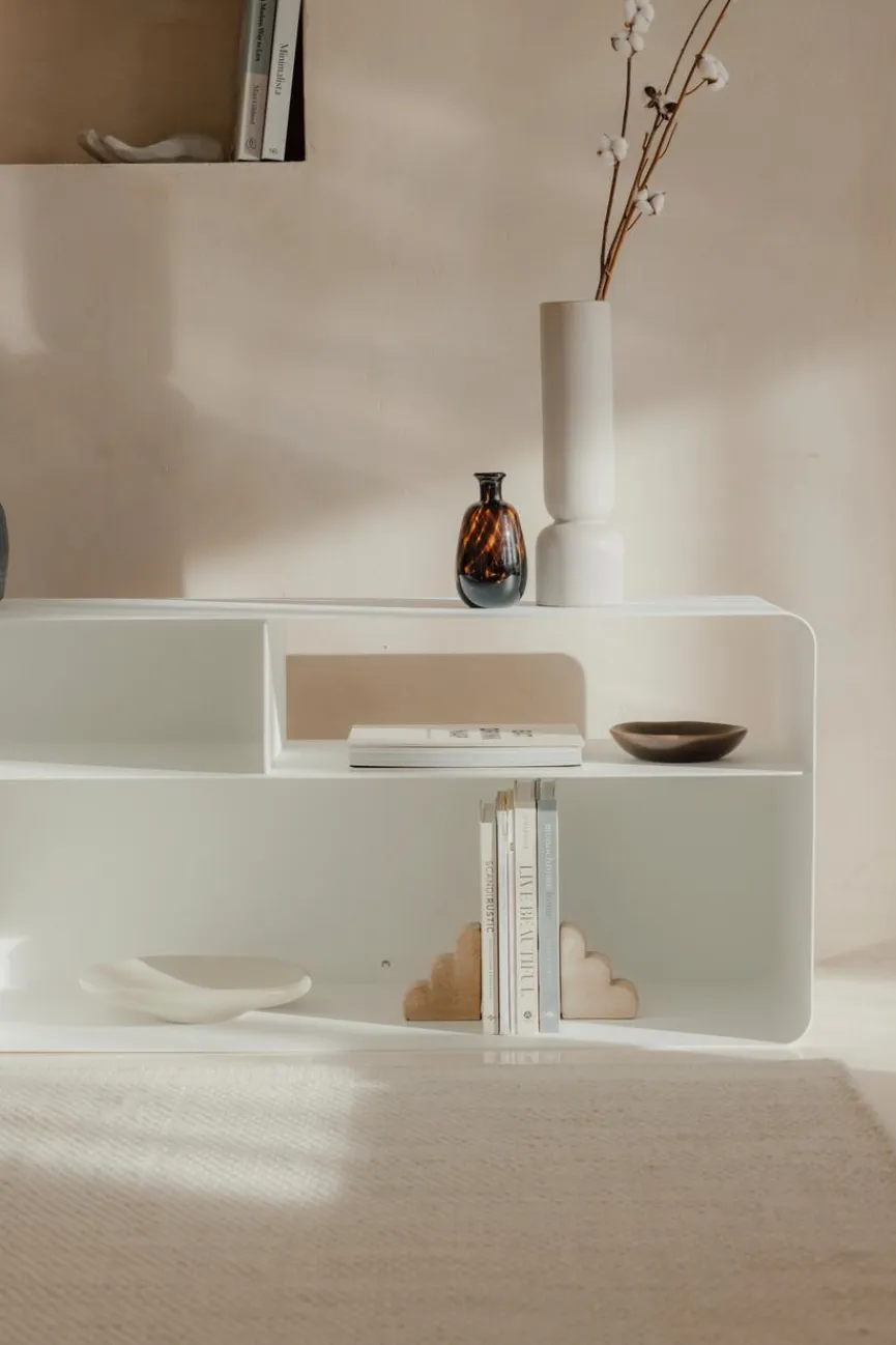 Best Metallbude TV-Lowboard Tavir Weiß