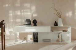 Best Metallbude TV-Lowboard Tavir Weiß