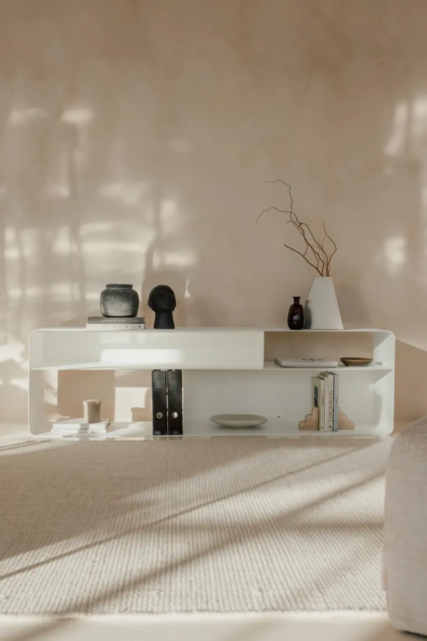 Best Metallbude TV-Lowboard Tavir Weiß