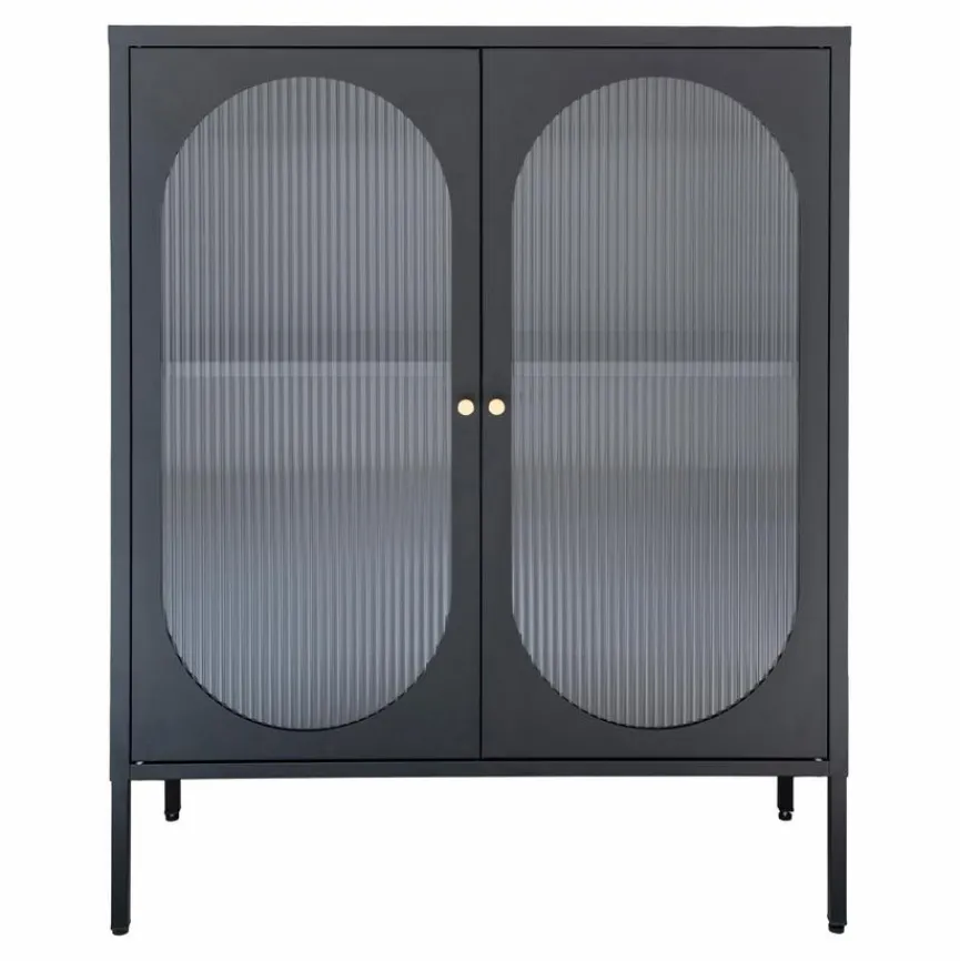 Vitrine Adelaide Schwarz / Braun