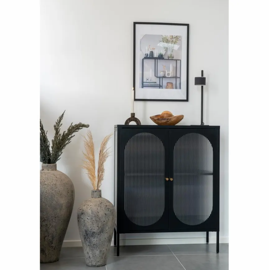 Vitrine Adelaide Schwarz / Braun