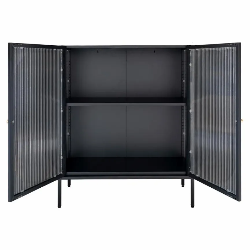 Vitrine Adelaide Schwarz / Braun