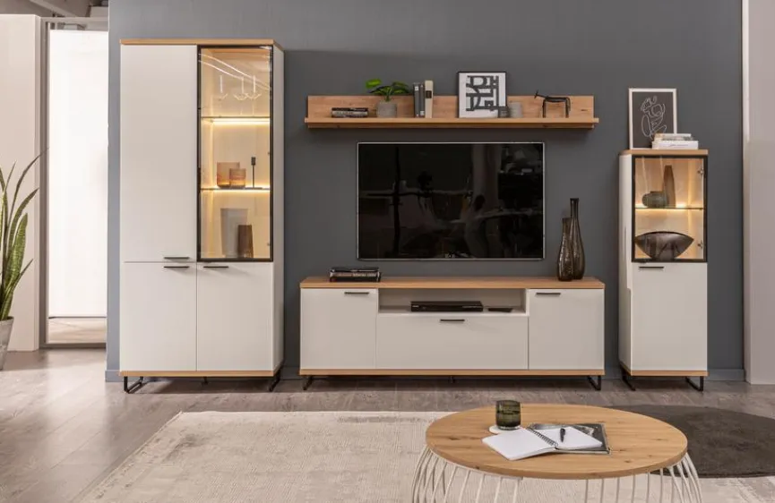 New Nehl Vitrine Cassano Weiß