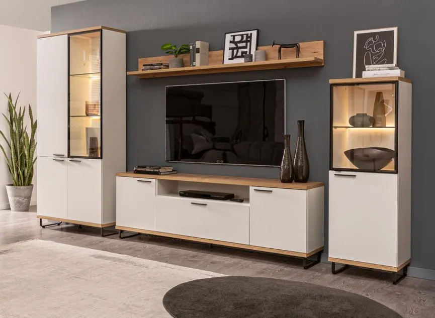 New Nehl Vitrine Cassano Weiß