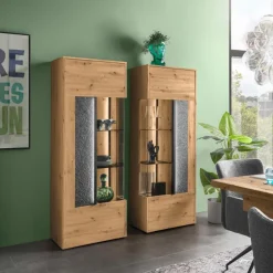 Sale set one by Musterring Vitrine Deltona Eiche Artisan
