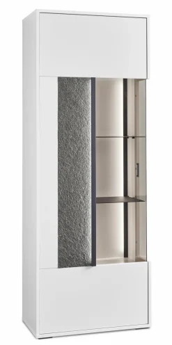 Outlet set one by Musterring Vitrine Deltona Weiß / Matt