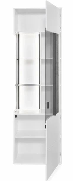 Hot set one by Musterring Vitrine Deltona Weiß / Matt