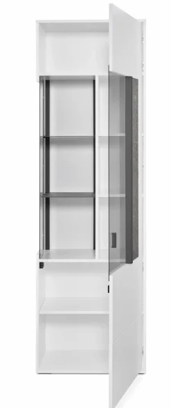 Hot set one by Musterring Vitrine Deltona Weiß / Matt