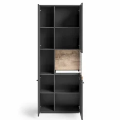 Outlet set one by Musterring Vitrine Lancaster Grau / Eiche