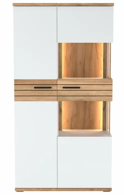 Outlet set one by Musterring Vitrine Quincy Lichtgrau