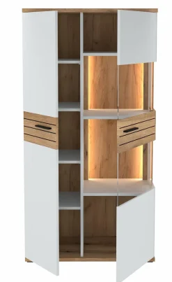 Outlet set one by Musterring Vitrine Quincy Lichtgrau