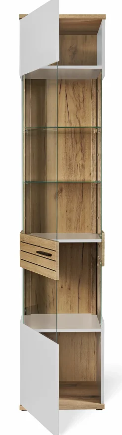 set one by Musterring Vitrine Quincy Lichtgrau