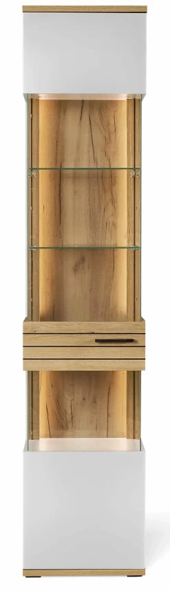 set one by Musterring Vitrine Quincy Lichtgrau