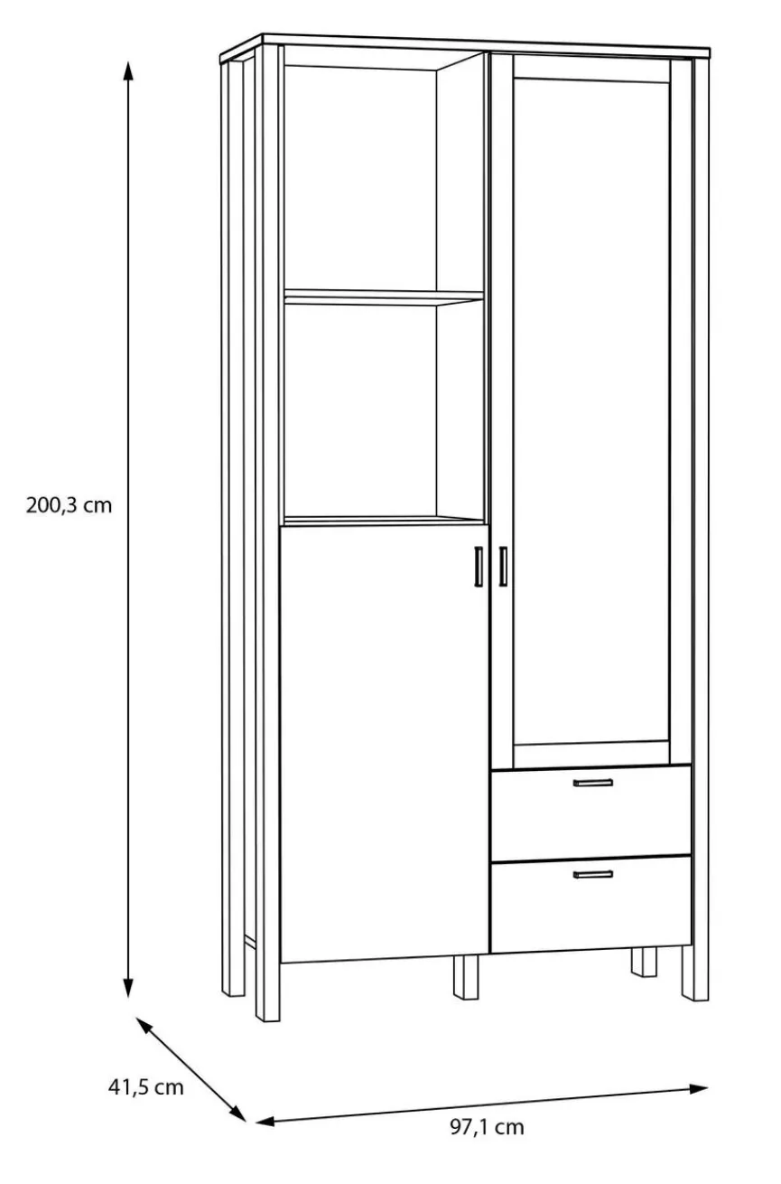 Discount FORTE Vitrine Saitama Hellgrau