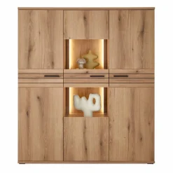 Discount set one by Musterring Vitrine Tempe Eiche