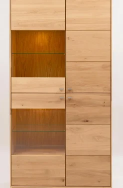 Outlet Boegner Vitrine Alexandra Wildeiche Bianco