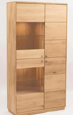 Outlet Boegner Vitrine Alexandra Wildeiche Bianco