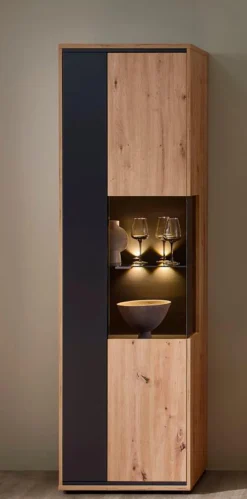 Hot Wohnconcept Vitrine Estoril I Artisan-Eiche