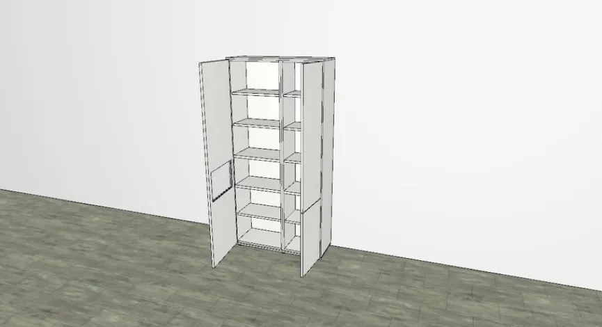 Musterring Vitrine Kara-Frame Weiß