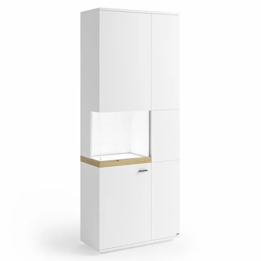 Discount set one by Musterring Vitrine Lancaster Weiß