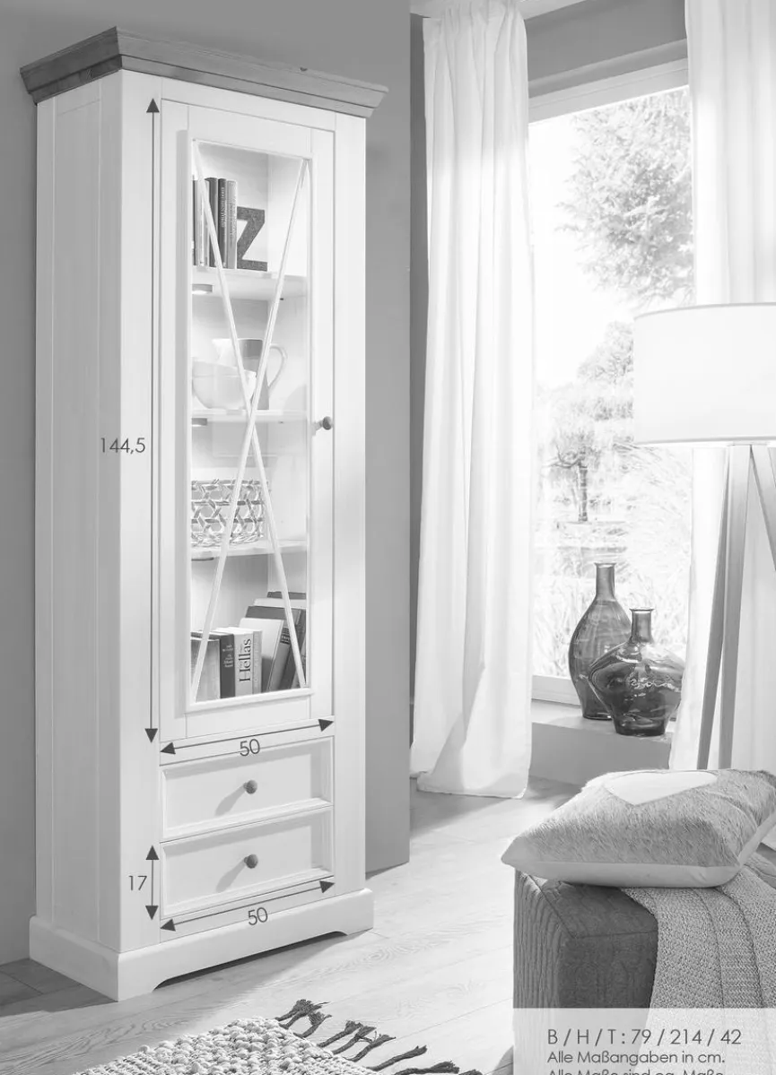 G+K Vitrine Minnesota Weiß