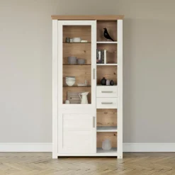 Sale set one by Musterring Vitrine York Pino-Aurelio / Eiche Artisan