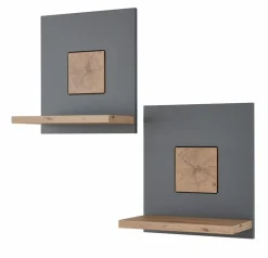 IDEAL Wohnen Wandboard 2er-Set Houton