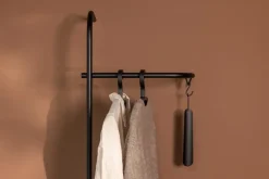 Clearance Metallbude Wandgarderobe Tamina Schwarz