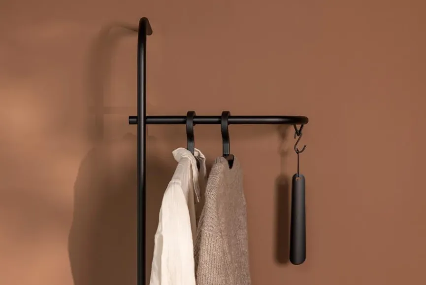 Clearance Metallbude Wandgarderobe Tamina Schwarz