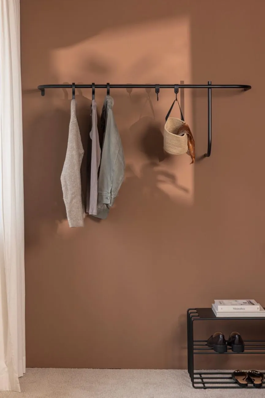 Clearance Metallbude Wandgarderobe Tamina Schwarz