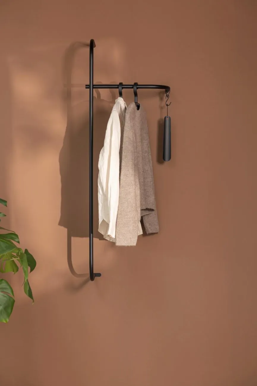 Clearance Metallbude Wandgarderobe Tamina Schwarz