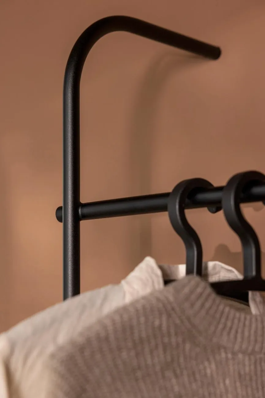 Clearance Metallbude Wandgarderobe Tamina Schwarz