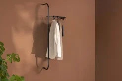 Clearance Metallbude Wandgarderobe Tamina Schwarz