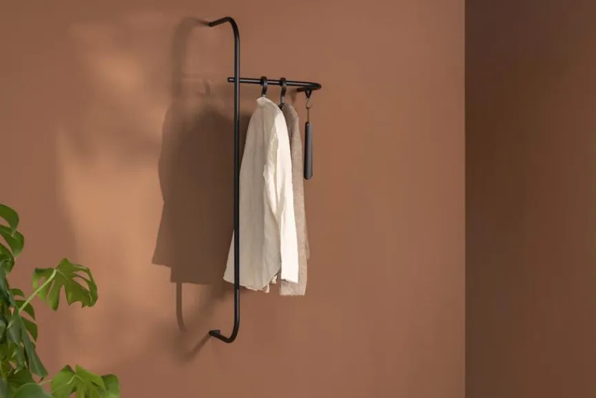 Clearance Metallbude Wandgarderobe Tamina Schwarz